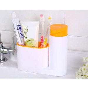 Multi-function Liquid Soap Dispenser Sink Soap Dispenser and Toothbrush Organizer