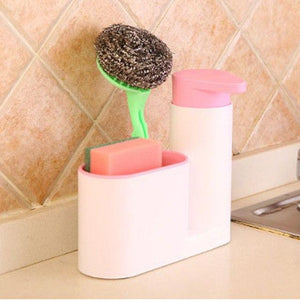 Multi-function Liquid Soap Dispenser Sink Soap Dispenser and Toothbrush Organizer